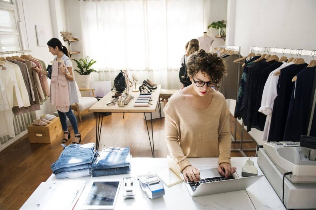 Female-business-owner-is-using-laptop